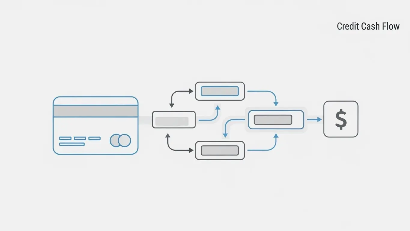 신용카드현금화 개념과 자금 흐름 구조를 설명하는 이미지